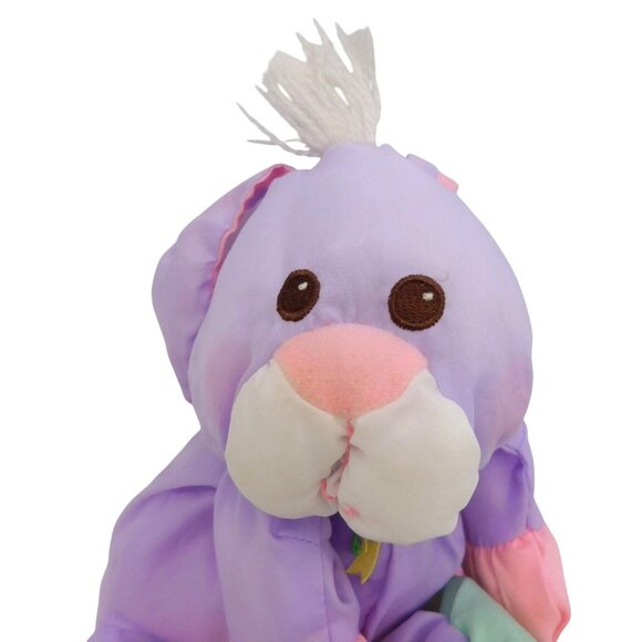 Vintage Fisher Price Puffalump Purple Easter Egg Bunny Nylon Plush 12" READ - Picture 1 of 8